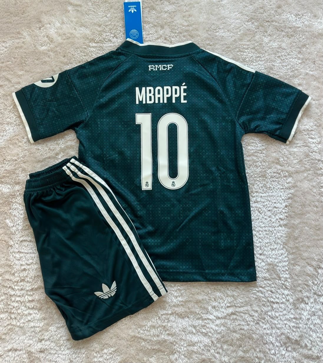 Mbappé #10 Real Madrid Grøn Børnesæt