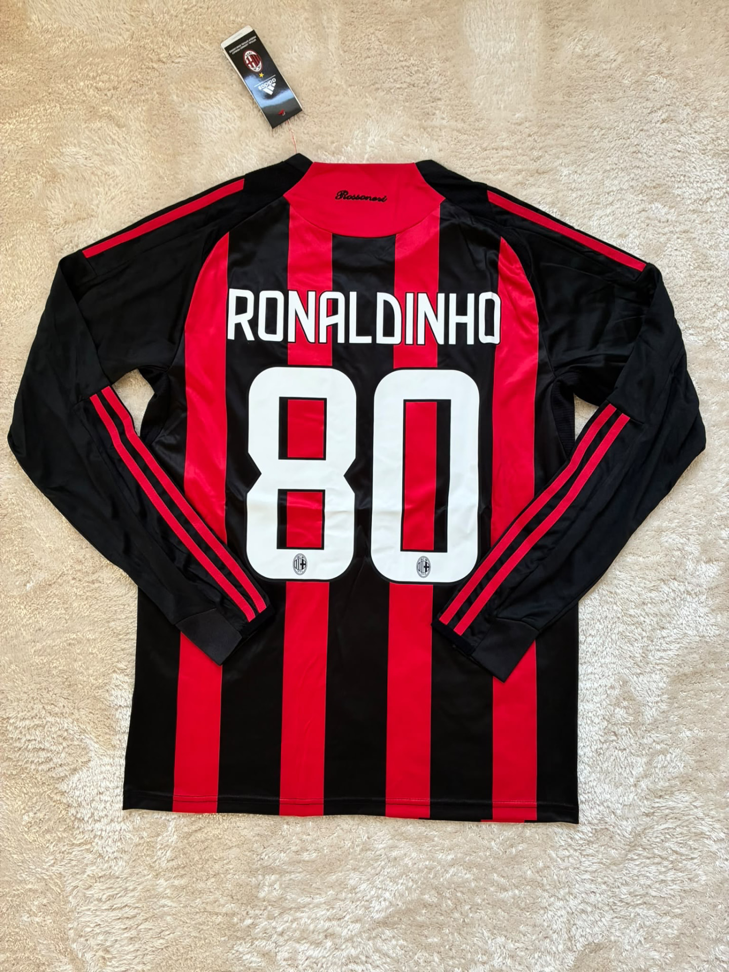 Ronaldinho #80 Milan Retro Langærmet